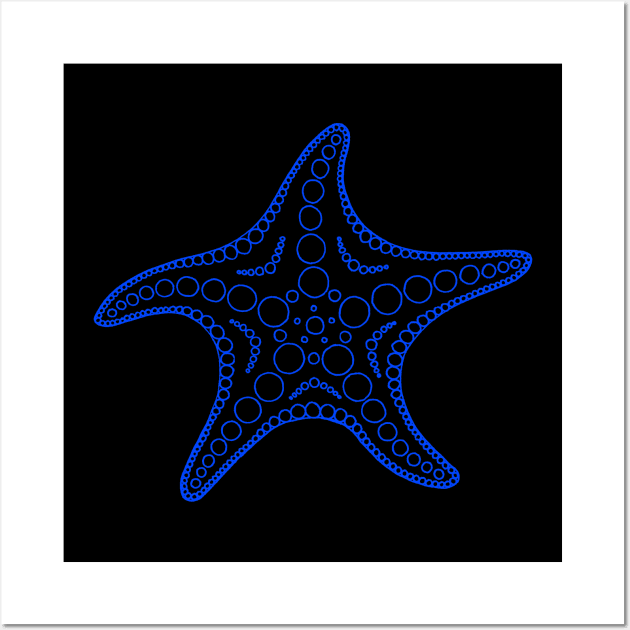 Starfish (dark blue/black) Wall Art by calenbundalas